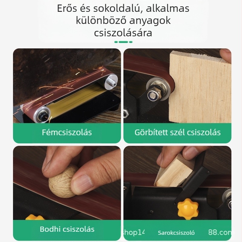 Asztali mini szalagcsiszoló gép DIY polírozáshoz és késélezéshez – 24V