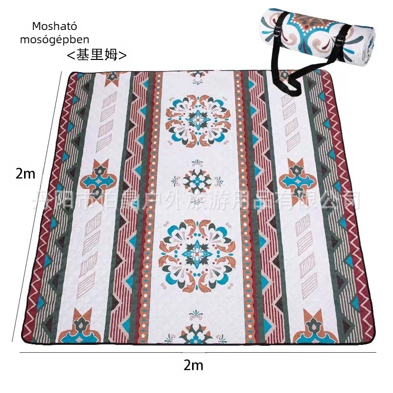 Kültéri nedvességálló piknikpad; Anyag: pongee + permetezett pamut + oxford vászon; Súly: 1 kg; Modell: A02; Több személyre