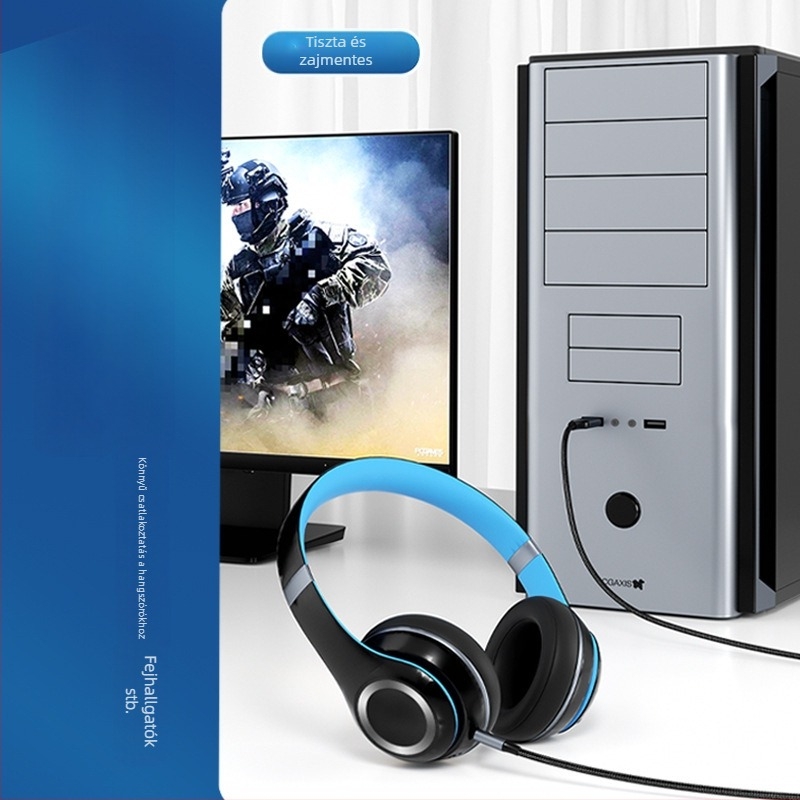 USB-hoz 3,5 mm audiokábel PC-hez – nikkel bevonat, nylon mag, réz vezető, súly 0,03 kg