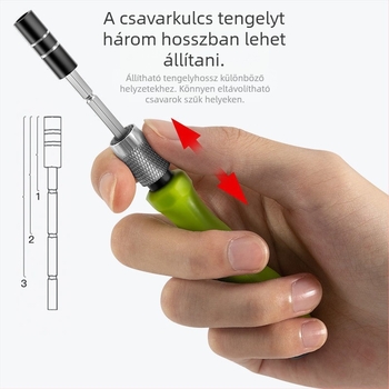 Bai Yi 32-in-1 csavarhúzó készlet háztartási precíziós javításhoz, mágneses és szigetelt tippek, 45# acél, tömege 107 g