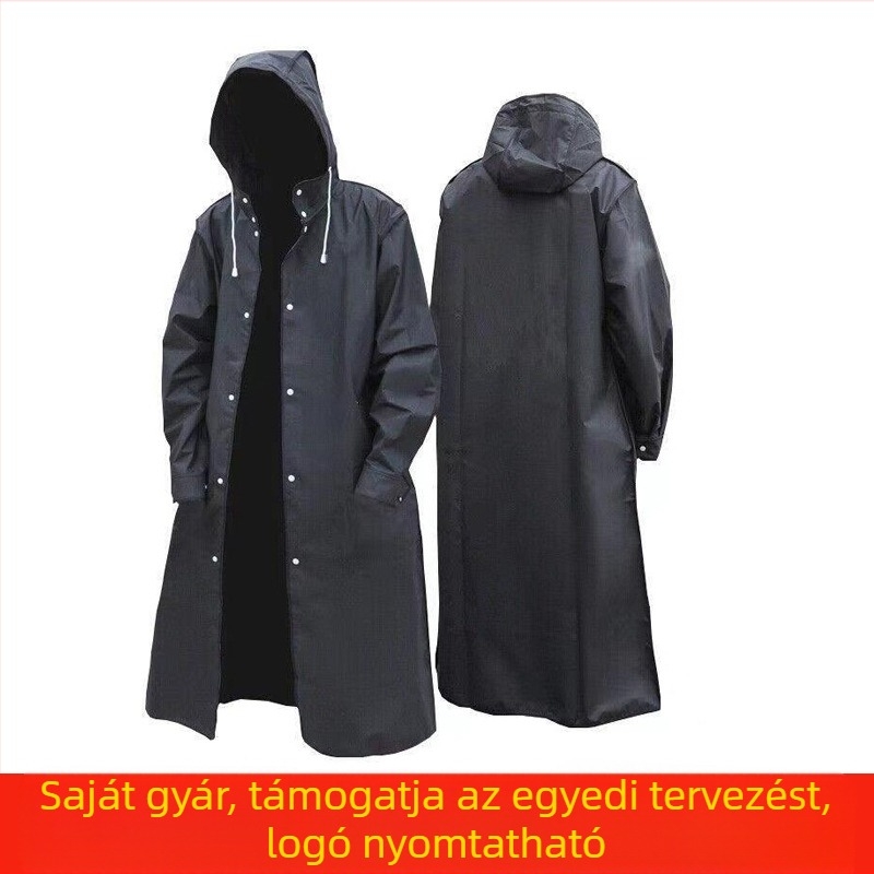 Túrázó EVA poncsó egyedi logóval, 0.15 mm vastagságú anyag, felnőtteknek