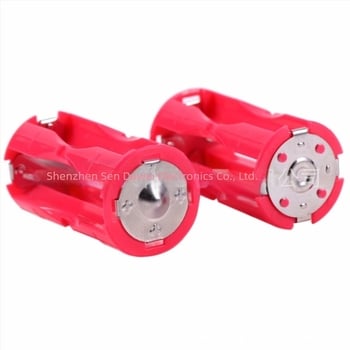 Akkumulátor adapterhüvely 1,5V, No.7-től No.2-ig, négy AAA cella párhuzamosan, 4 részes, C típusú kimenet