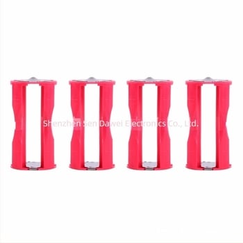 Akkumulátor adapterhüvely 1,5V, No.7-től No.2-ig, négy AAA cella párhuzamosan, 4 részes, C típusú kimenet