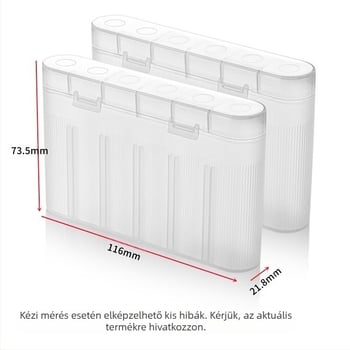 18650-os akkumulátor doboz, 6 rekesz, műanyag doboz védőlemezzel, Yixuan