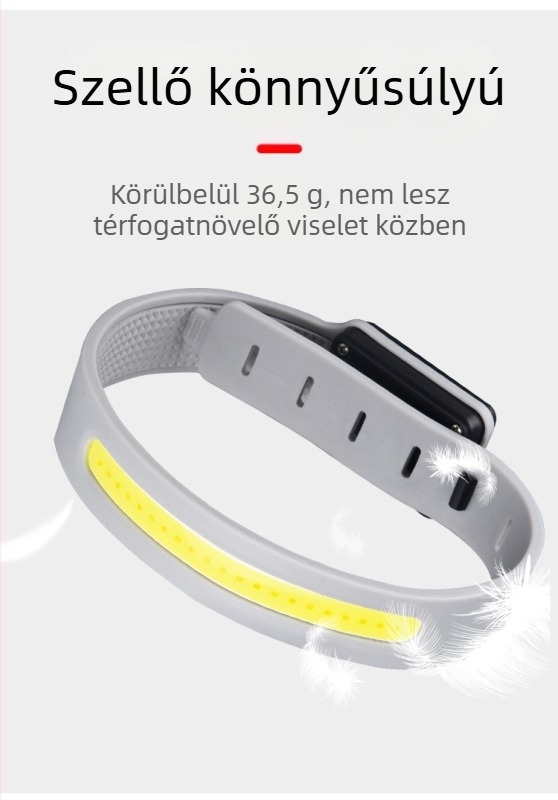 Kültéri hordozható COB futófény Type-C töltéssel, LED, 5V, 1W, gombkapcsoló