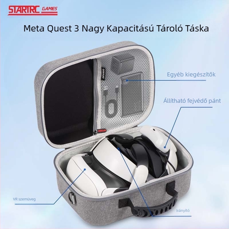 STARTRC GAMES Meta Quest 3 Cross-Body Tároló Táska, Snowflake Cloth, Meta Quest 3 számára