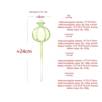Automata növény öntöző eszköz, átlátszó boroszilikát üveg, csiszolt felület, csepegtető öntözés