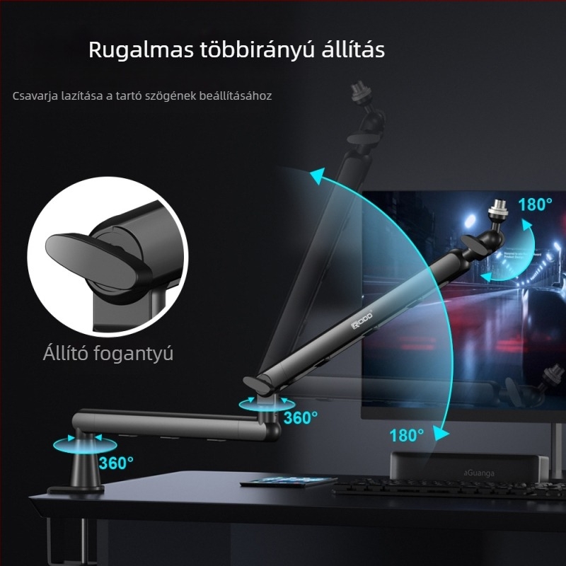 RODD AK-55 Mikrofonállvány rejtett kábellel, univerzális gömbcsuklóval állítható