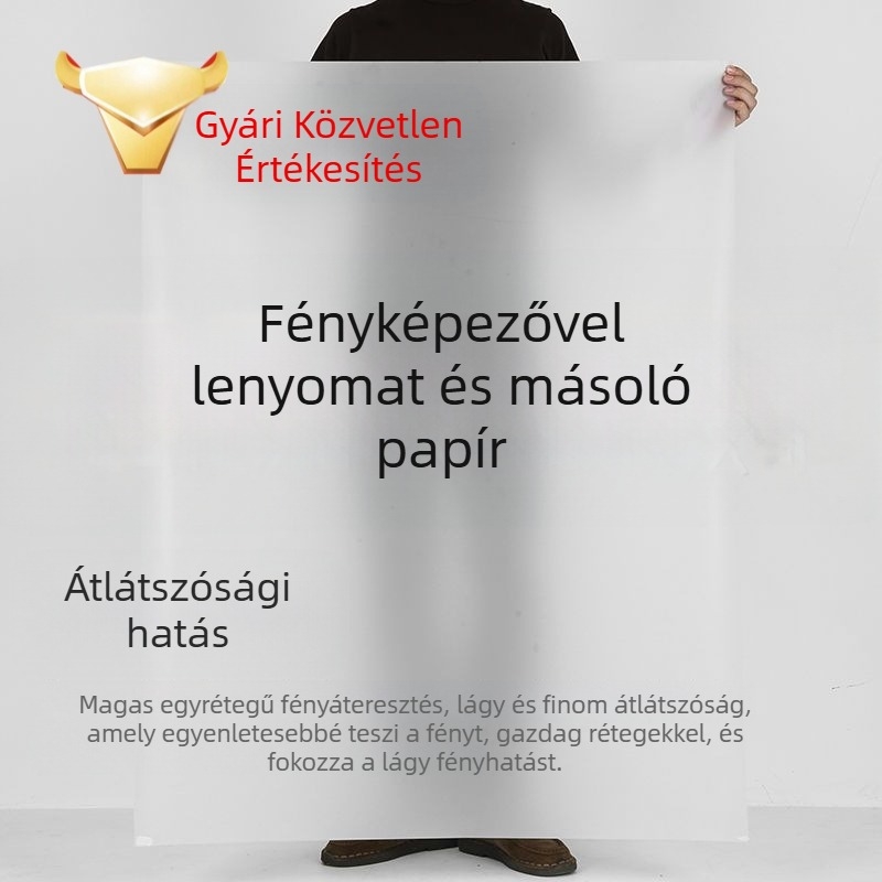 Kénsav papír körvonalazáshoz, 53 g, 50%-os átlátszatlanság, vízálló csomagolás, testreszabható, kézi rajzhoz és prémium csomagoláshoz