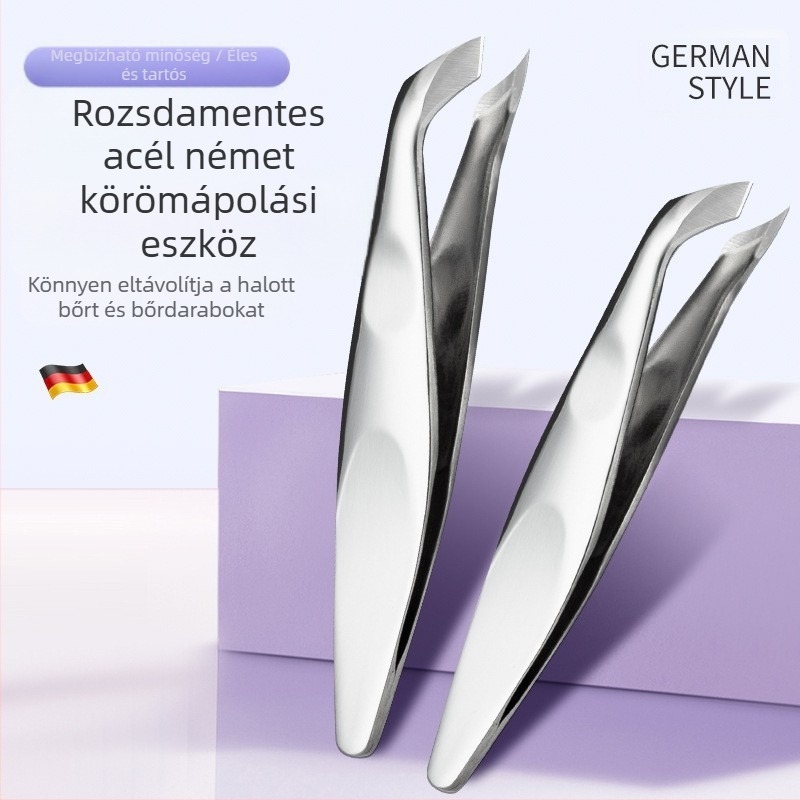 Senten Orosz stílusú rozsdamentes acél körömágyvágó olló ferde éllel, professzionális körömápolás, bőrkivágás