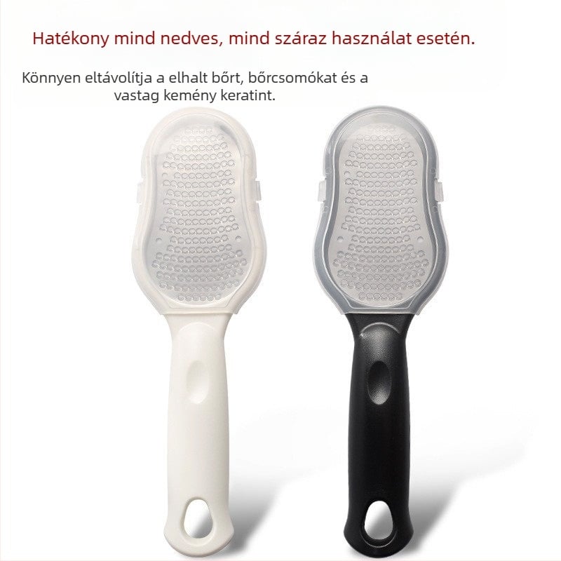 Pedikűr láb ápoló eszköz ovális csiszoló kővel | Anyag: rozsdamentes acél + műanyag | Márka: Other