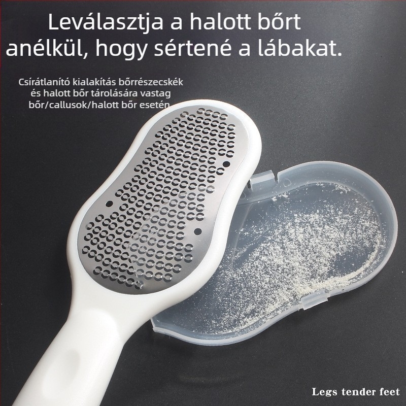 Pedikűr láb ápoló eszköz ovális csiszoló kővel | Anyag: rozsdamentes acél + műanyag | Márka: Other