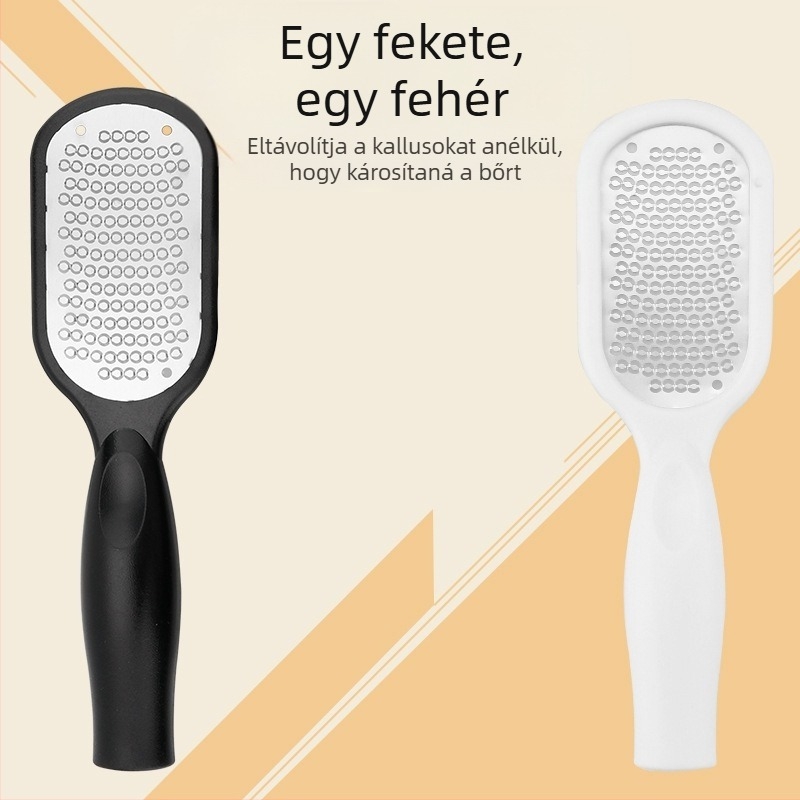 Fedeles lábreszelő a halott bőr és a kallusz eltávolításához | műanyag + rozsdamentes acél | 70,4 g | egycsomagos csomagolás