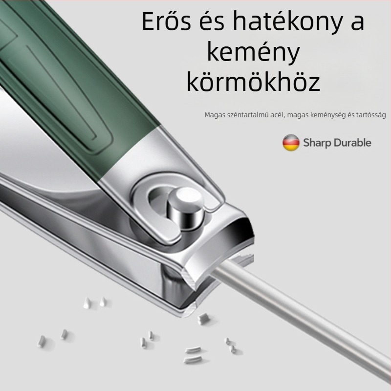 Ferde és egyenes szájú körömvágó készlet – hordozható otthoni manikűr eszközök, rozsdamentes acél elektroplakálással