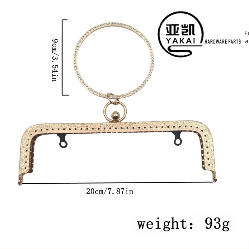 Táska hardver kiegészítő – Vas, YAKAI márka, virágos minta, 2025 tavaszi kiadás