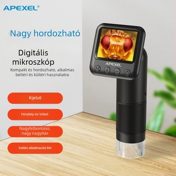 APEXEL digitális mikroszkóp, 800x nagyítás, nagyfelbontású képalkotás, biológiai megfigyelésre és ékszerek azonosítására, oktatás és kutatás számára