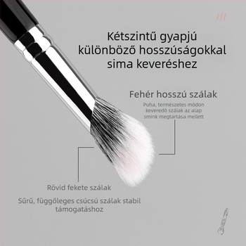 Sminkecset blushhoz és korrektorhoz, ferde fej, valódi állati szőrrel, fa nyél, 1 darab