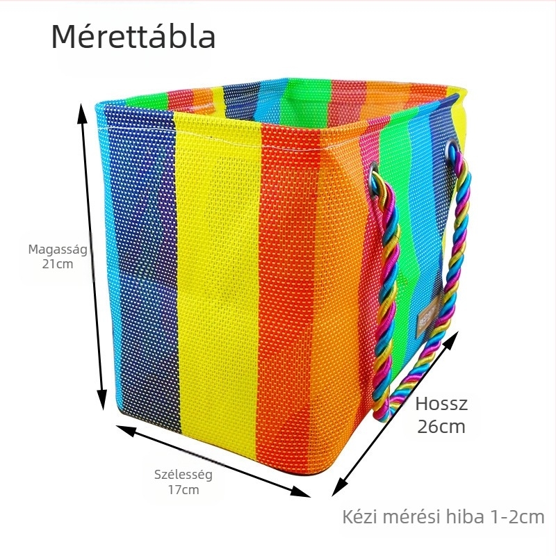 Szövött hálós fürdőtasak – összecsukható, vízálló és tároló funkciójú, ideális utazáshoz és otthonhoz