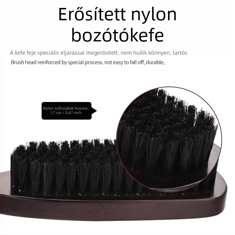 Szakállkefe fa fogantyúval, hordozható arcápolási eszköz, nettó tömeg 80 g