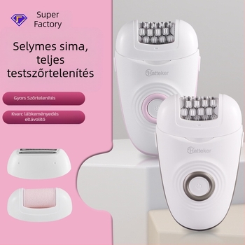 HT-6258 elektromos epilátor USB/elektromos működtetés, rozsdamentes acél vágófej, egész test tisztítása