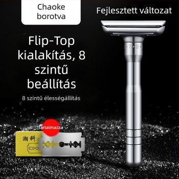 Tide kézi borotva, dupla oldalas rozsdamentes acél pengék, 8 szintű élesség szabályozás, 5 pengéből álló csomag