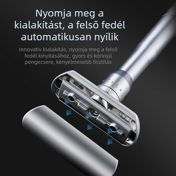 Tide kézi borotva, dupla oldalas rozsdamentes acél pengék, 8 szintű élesség szabályozás, 5 pengéből álló csomag