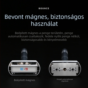 Tide kézi borotva, dupla oldalas rozsdamentes acél pengék, 8 szintű élesség szabályozás, 5 pengéből álló csomag