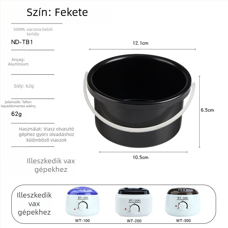 Lidan márkájú viaszterápiás gép, ND-TB1, nem tapadó belső edény és cserélhető liner