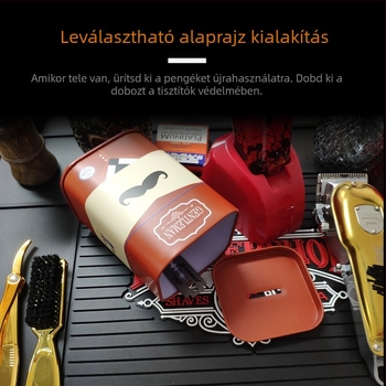 Egyszer használatos borotvapengék tároló- és újrahasznosító doboza fodrászüzletek számára