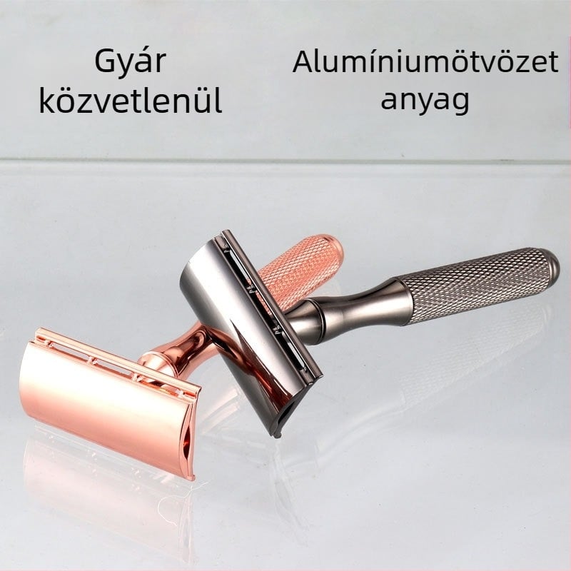 Geely Solid kézi duplaélű borotva pengetartóval, dobozban 100 darab