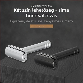 Chaoke férfi manuális borotva — karcolásálló, retro stílus, kétoldalas penge