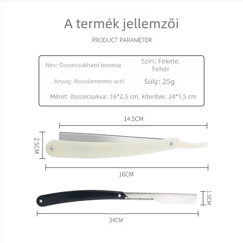 Kézi borotva pengetartó teleszkópos összecsukható kivitelben – férfiaknak, 74 pengével