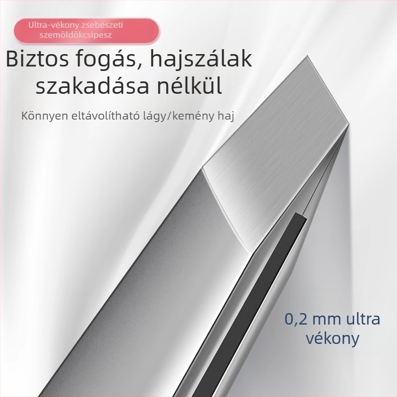 Szemöldökcsipesz, ultratan rozsdamentes acél, precíz szemöldök- és szakállszedéshez, Yangjiang eredet