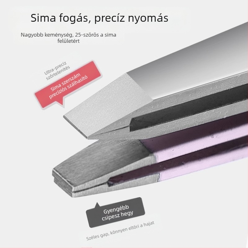 Szemöldökcsipesz, ultratan rozsdamentes acél, precíz szemöldök- és szakállszedéshez, Yangjiang eredet