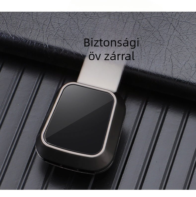 Autóbiztonsági öv meghosszabbító lézercsattal – cinkötvözet, nyomtatott logó, magáncímkére kész