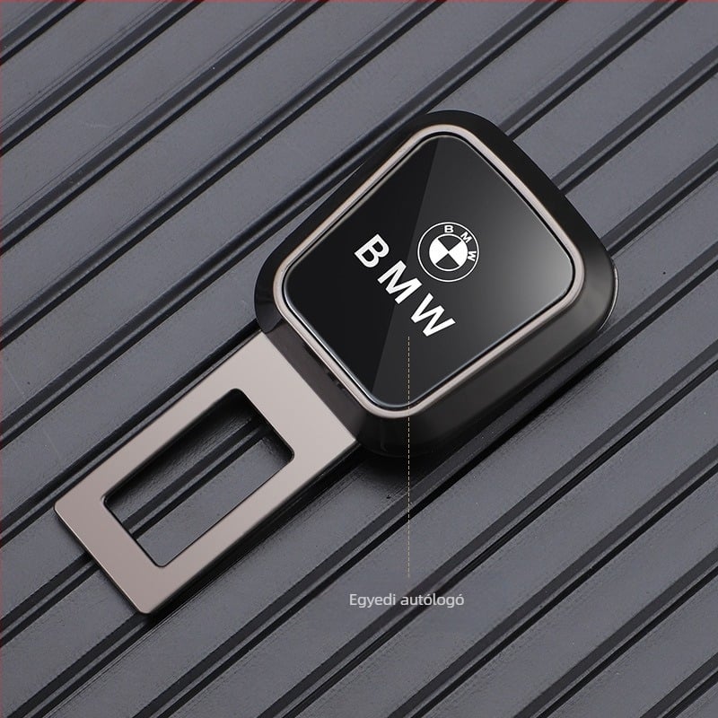 Autóbiztonsági öv meghosszabbító lézercsattal – cinkötvözet, nyomtatott logó, magáncímkére kész