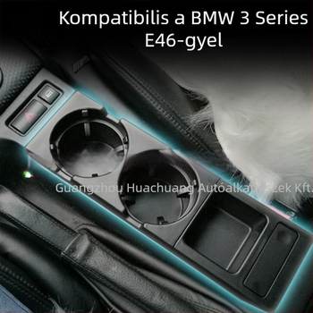 Huachuang víz pohár tartó BMW 3 Series E46 központi konzol tárolóval és szigetelt pohár tartóval, modellek 51168217953/51168217955