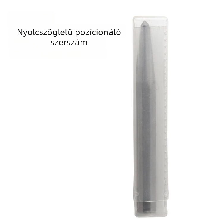 Nyolcszögletű pozícionáló ütő középpontos hegylével, acél fogantyú, 118 mm hosszú