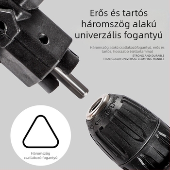 Elektromos 90°-os szögadapter fúróhoz és csavarozóhoz – patron, univerzális fúrófej