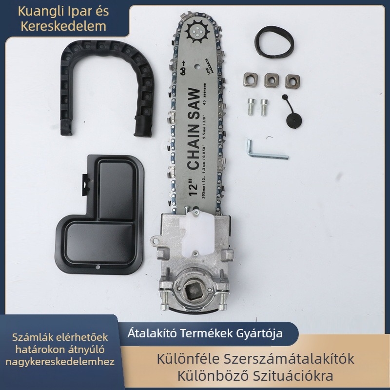 Kézben tartható elektromos láncfűrész, Crazy Force, 220V AC egyfázisú, mangánacél lánccal