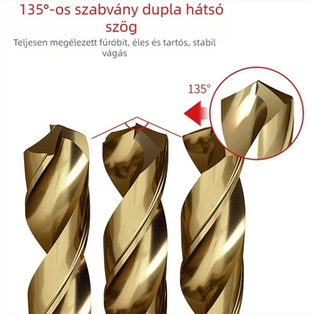 Kobaltotot tartalmazó fúrókészlet kézi elektromos fúróhoz, 51 darab, gyorsacélból