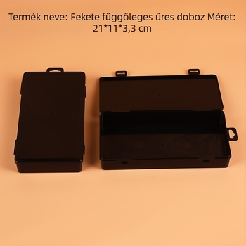 PP műanyag tároló doboz, téglalap alakú, mobiltelefon részek, ruházat, maszk és gyöngyök tárolására; 120 darabos készlet