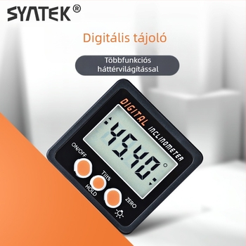 Mini elektronikus digitális dőlésmérő mágneses talppal, tartomány 4×90°, nagy pontosságú