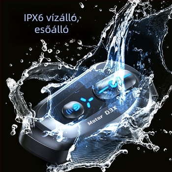 Sisakhoz tartozó Bluetooth interkom fejhallgató, sztereó, vízálló • Bluetooth 5.3 • Hatótávolság akár 15 m • 8+ óra működés