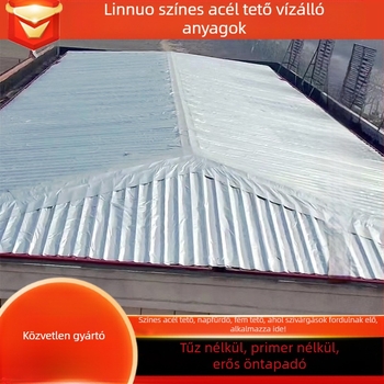 Vízálló önzáró tekercses anyag tetők és falak számára, UVPE anyag, rétegzett forma, tekercs alakú, vízlepergető rostmag