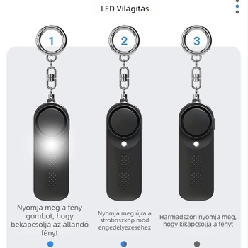 Anti-Wolf személyes riasztó RA200, 130 dB, LED, 3V, ≤80 mA