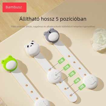 Bangbang Pig többfunkciós gyermekbiztonsági zár fiók és szekrény ajtó védelmére, csípés elleni, 3 darabos csomag, vonalkód 6955021809269