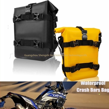 PVC motorkerékpár bukócső táska, 8L kapacitás, modell Y-M0061, kompatibil BMW R1200GS, R1250GS, DL650 és V-Strom