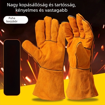 Siweian Hegesztő kesztyűk - Cow split core leather, Alkalmazás: fémfeldolgozás és hegesztés, Hegesztő kesztyűk