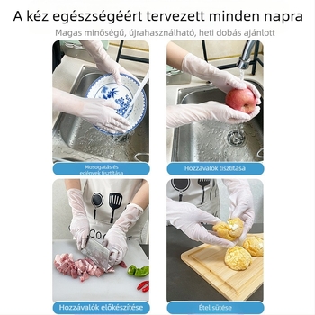 Dong Tao 8700 egyszer használatos nitril kesztyűk, sav- és bázisállóak, csúszásmentesek, vízállóak, hosszított kialakítású